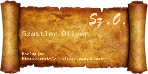 Szattler Olivér névjegykártya