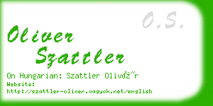 oliver szattler business card